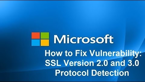 Vulnerability SSL 2.0 and 3.0 Protocol Detection