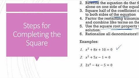 Intermediate Algebra Section 8.1 Part 2