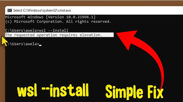 The requested operation requires elevation wsl   install error fix
