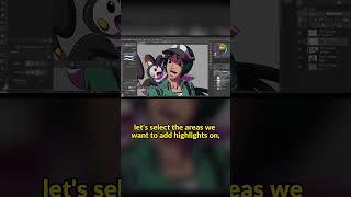 How to add highlights on cel-shaded drawings
