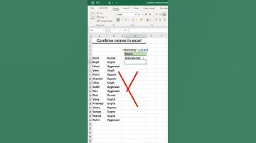 "How to Combine First and Last Names in Excel Like a Pro!"💯💯💯