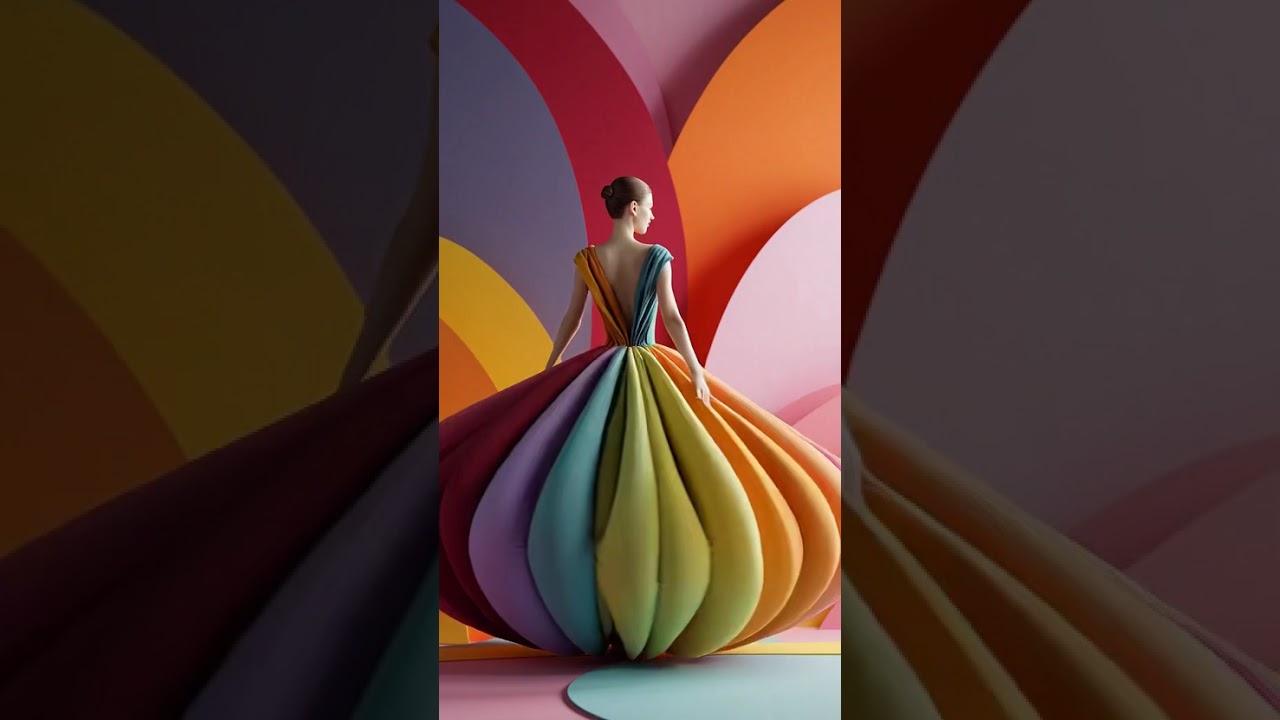Colorful dress AI generated