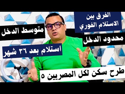 طرح سكن لكل المصريين الفرق بين محدود الدخل ومتوسط الدخل الفرق بين الاستلام الفوري واستلام بعد ٣ سنين
