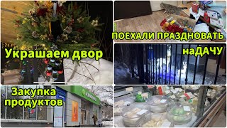 1542 ПРИЕХАЛИ за МАШЕЙ\АЗБУКА ВКУСА ЗАКУПАЕМСЯ\ПОЕХАЛИ ПРАЗДНОВАТЬ\УКРАСИЛИ ДВОР\НОВОГОДНИЙ ВЕНОК