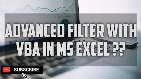 How to use Advanced Filter with Macro in MS Excel ?? [MS Excel Tips] [2020]