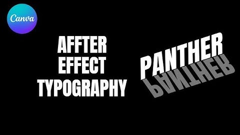 After Effect Typography Motion Graphics Animation | Canva Tutorial | Skew Image Effect | Text Effect