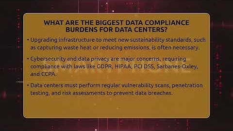 What Are The Biggest Data Compliance Burdens For Data Centers? - Talking Tech Trends