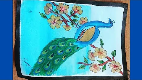 step by step peacock painting using easy techniques for beginners