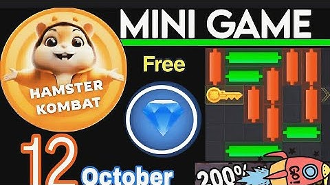 12 October Hamster Kombat Daily Mini Game Puzzle 100% Solved 😱 #minigame #hamstercombat