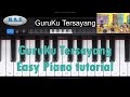 Guruku Tersayang - easy piano tutorial - Lagu Wajib Sekolah