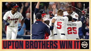 B.J. UPTON TIES GAME, JUSTIN UPTON WINS IT!! (Wild finish for ATL as Upton bros complete comeback)