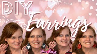 DIY Heart & Glittery Earrings #Valentines