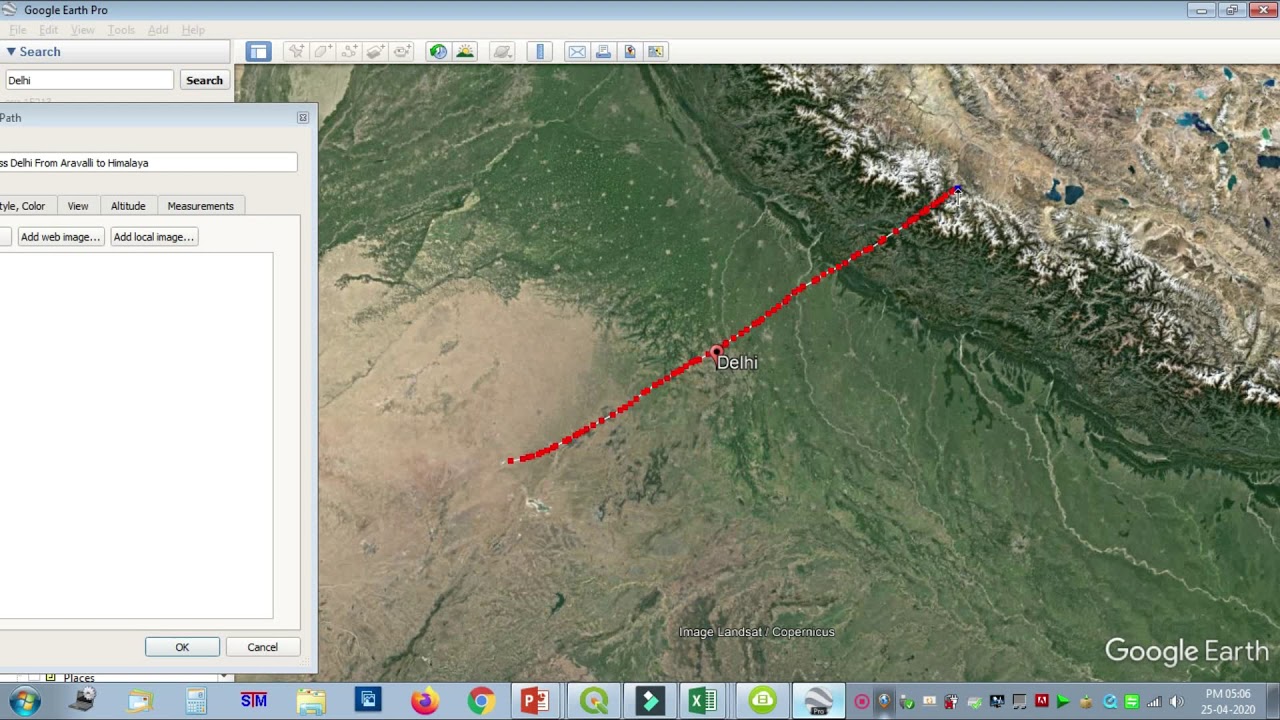 elevation-profile-on-google-earth-across-delhi-satpura-youtube