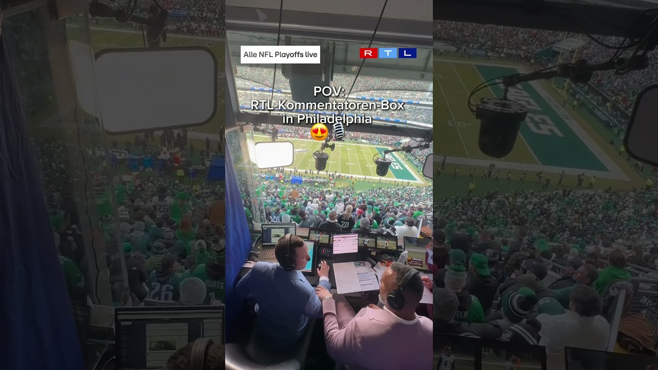 Die RTLNFL-Kommentatoren-Box in Philadelphia 😍🏈