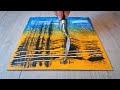 How to Paint Like Hans Hartung | Simple Acrylic Techniques Abstract | Work #59