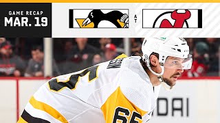 GAME RECAP: Penguins at Devils (03.19.24) | Pettersson Hits Career High For Points