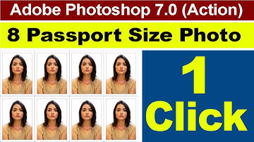 1 CLICK 8 PASSPORT SIZE PHOTO IN PHOTOSHOP |ACTION FREE DOWNLOAD