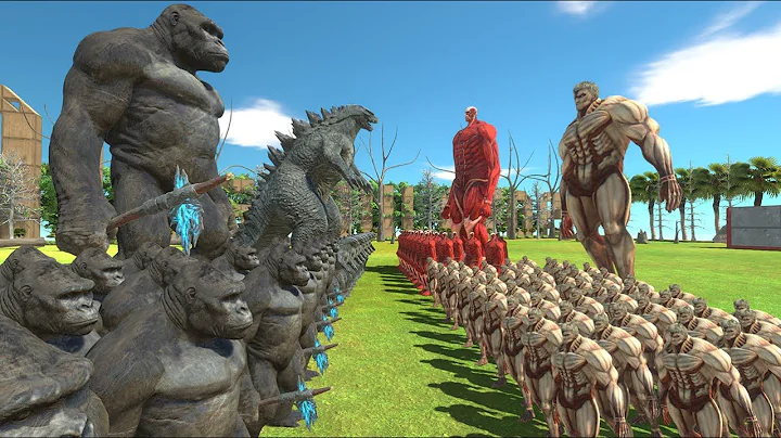 King Kong & Godzilla 2014 vs Armored Titan & Colossal Titan – Kaiju vs Titan War | ARBS