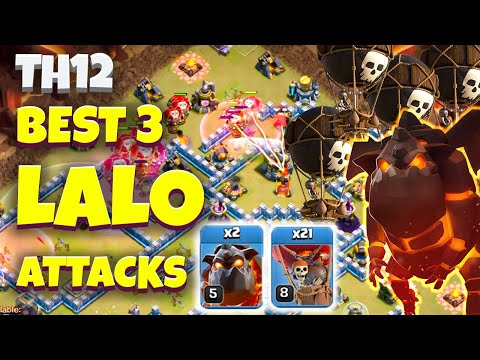 Best 3 Ways To Lavaloon Attack Th12 | Th12 Lalo Attack | Coc