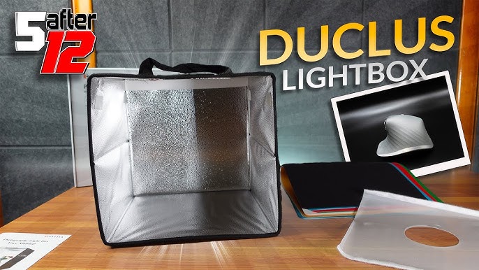 Light Box Photography, DUCLUS Portable Photo Studio Light Box, 12 inch x 12 inch Professional Mini Photo Box with Lights, Size: 30 cm, Black