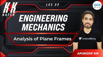 Analysis of Plane Frames L - 22 | Engineering Mechanics | GATE 2022 | K2K Batch