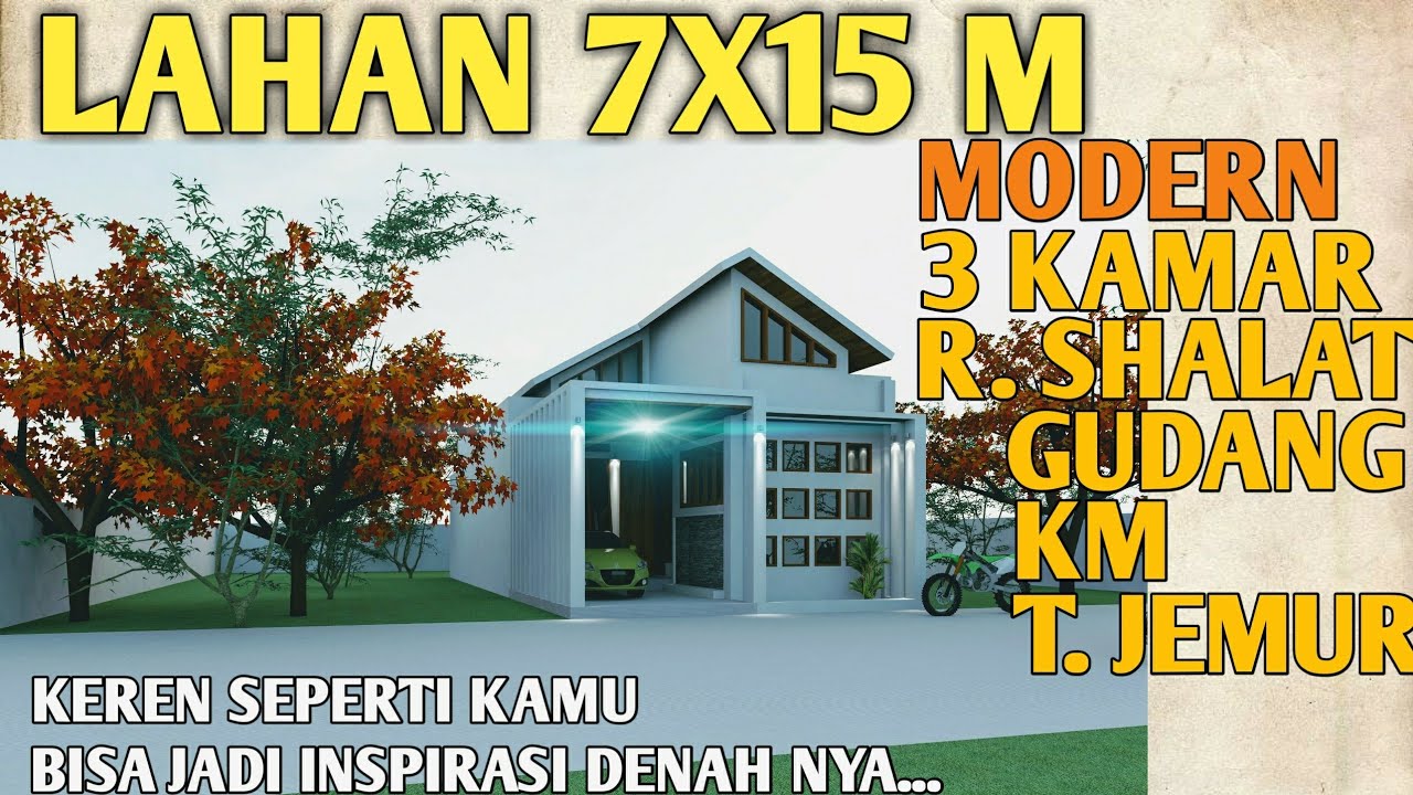  desain  rumah  minimalis  7x15 rumah  1 lantai rumah  7x15 3  