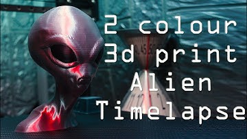 Alien Multicolour 3D Print Timelapse #74 PRUSA MMU ERCF Klipper multimaterial 3d printing technology