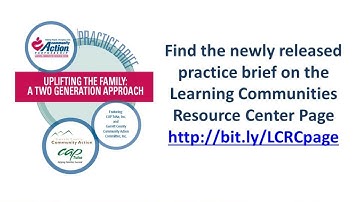 Uplifting the Family A Two Generation Approach