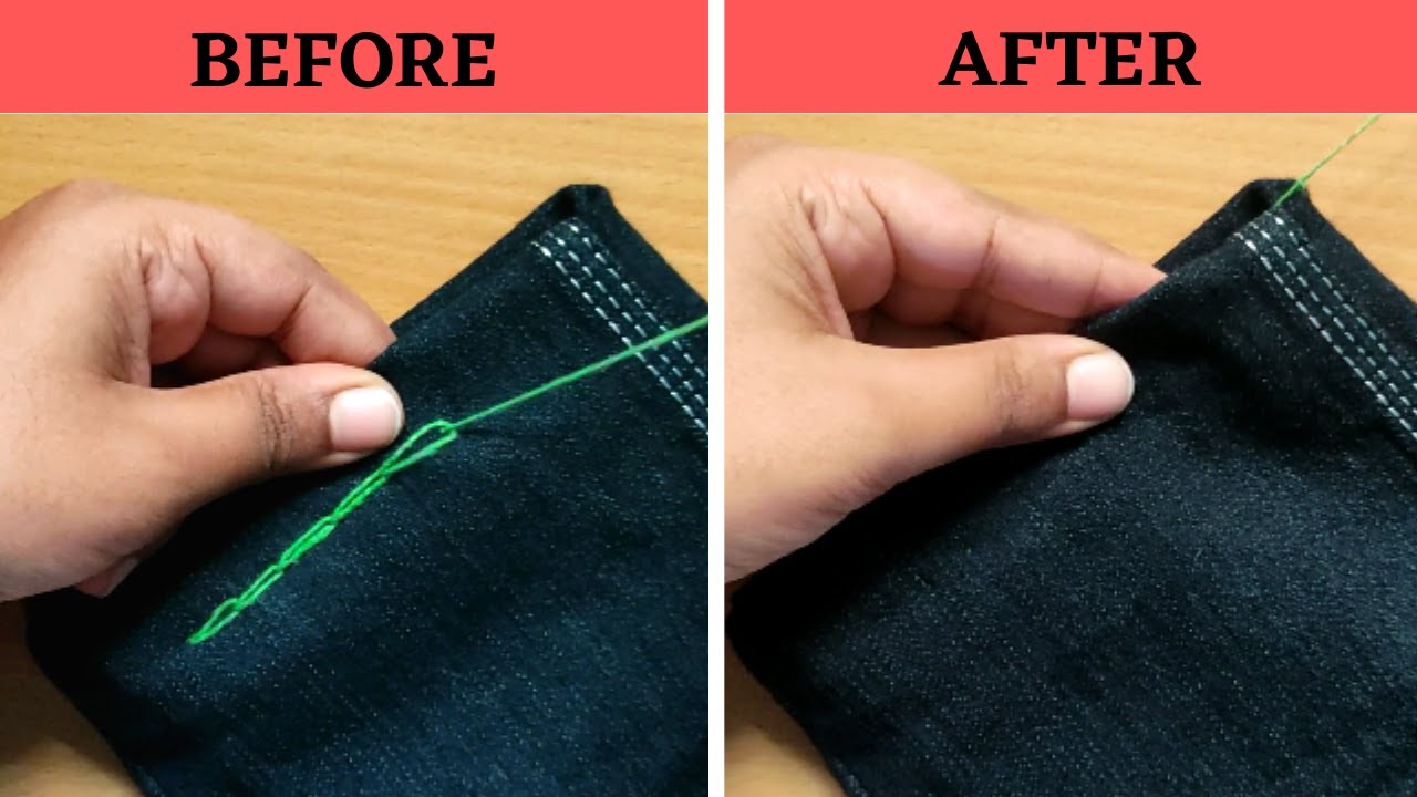 How to Hand Sew a Hidden Stitch or Invisible stitch - YouTube