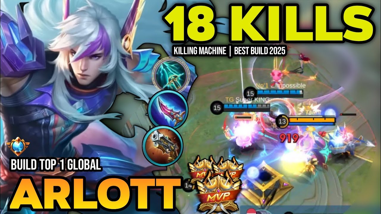 18KILLS ! ARLOTT BEST BUILD 2025 | BUILD TOP 1 GLOBAL ARLOTT GAMEPLAY ...