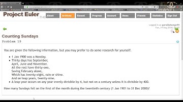 Project Euler problem 19: Counting Sundays