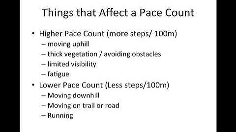 Land Navigation 1 - Pace Count