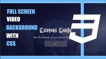 Full screen Video background using HTML and CSS