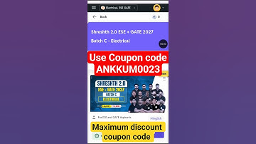 Pw Shreshth 2.0 ESE + GATE 2027 || Maximum discount coupon code #pw#pwcouponcode#youtubeshorts#gate