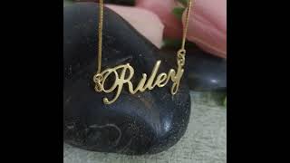 Personalized Custom Name Gold Pendant Necklace