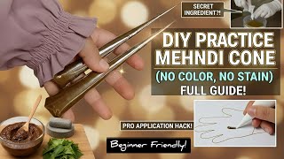 🤫 Secret Formula Se Ghar Pe Banaye Perfect मेहंदी Cone | Practice Cone Making for Beginners screenshot 4