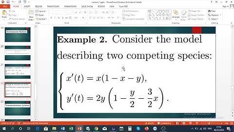 Autonomous and Non Autonomous system
