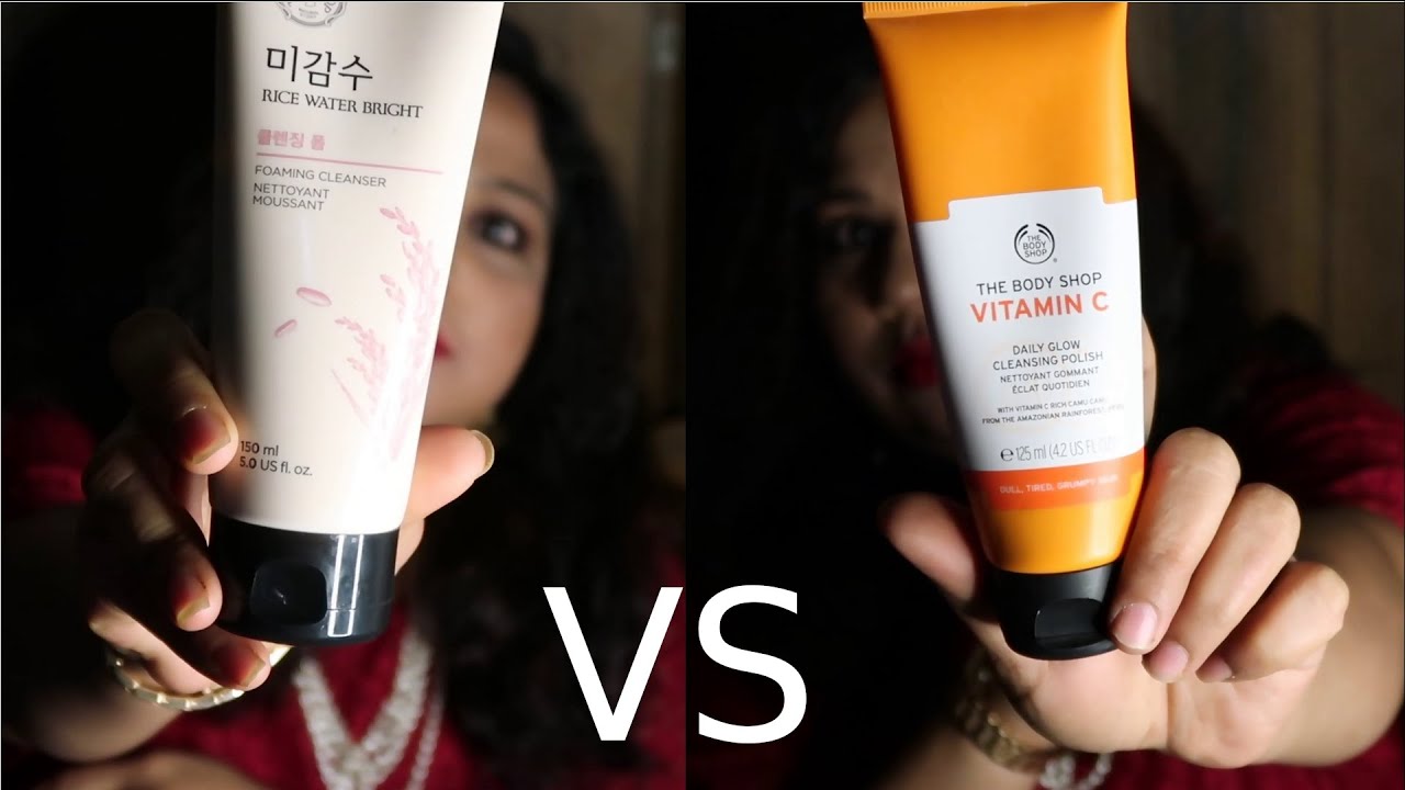 The Body shop vitaminc face wash and The Face shop Rice water bright