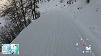 Zermatt 4K POV ski run (Gifthittli - Gant)