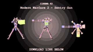 Cinema 4D | MW2 Sentry Gun Model Download