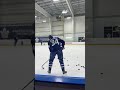 Auston Matthews warming up ahead of the Leafs practice this morning