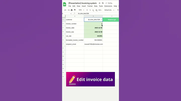 Save Time with Automated Invoices in Google Sheets #shorts