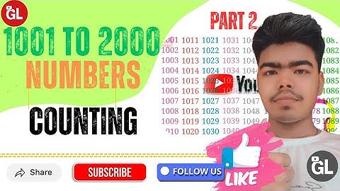 1001 to 2000 ll 1001 to 2000 numbers learn by music on youtube ll 1001 to 2000" numbers learning💥p-2