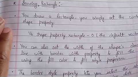 BCA IV Sem: Shape Control in Visual Basic 6.0