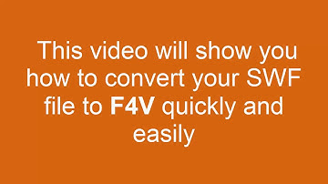How to Convert SWF to F4V
