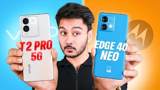 Best Smartphone Under 25000/- Moto Edge 40 Neo Vs Vivo T2 Pro 5G ⚡️ Amazon & Flipkart Offer 2023 !
