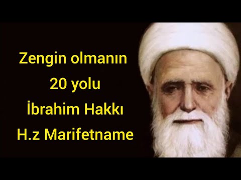 Zengin olmanın 20 yolu (İbrahim Hakkı H.z Marifetname)