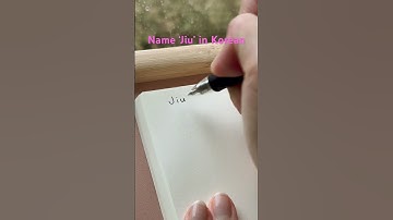 How to write your name in Korean - Jiu                        #cute #korean#handwriting #name