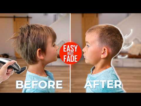 Easy Boys Haircut Fade Buzz Tutorial | Step by Step