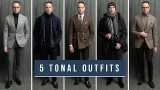 5 Tonal Outfits For Winter | Monochromatic Men's Fashion Trend
